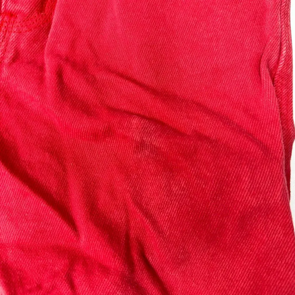 Vintage 90s Girls Shorts Size‎ 4T Red Denim 100% Cotton